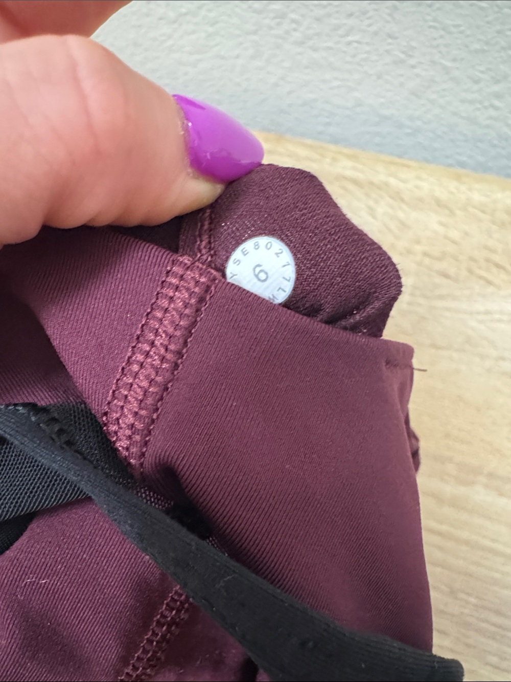 lululemon athletica Burgundy and Black Mesh-Back Sports Bra - Picture 3 of 3